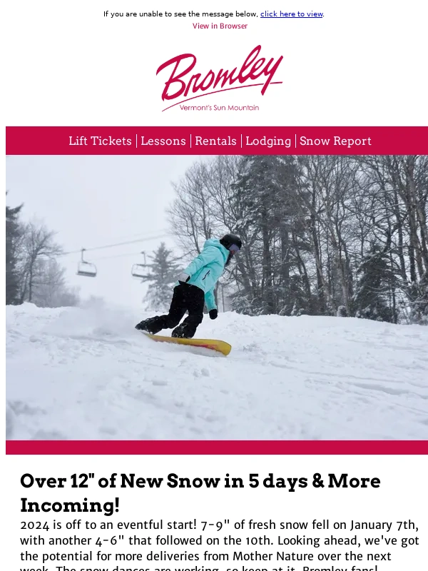 Bromley - Over 12" of New Snow in 5 Days & More Incoming!