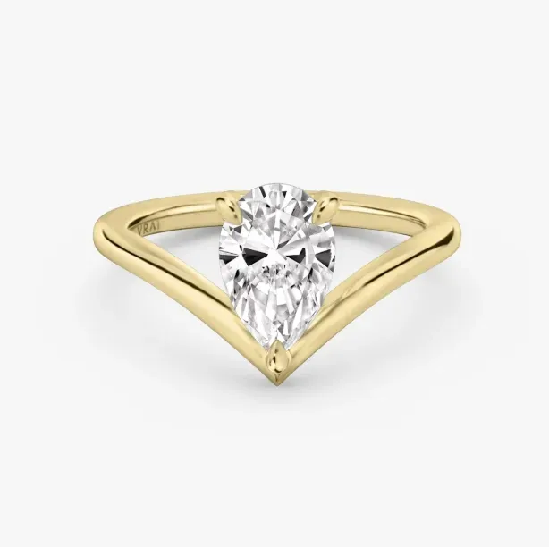 The Signature V Pear Engagement Ring
