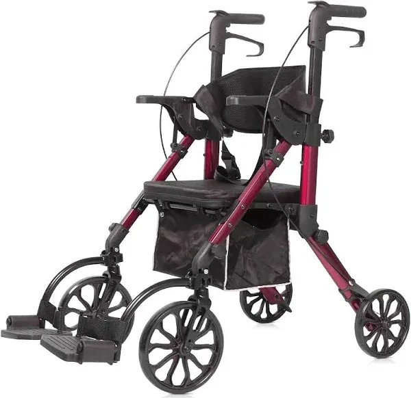 Elenker 2 in 1 Rollator Walker & Transport Chair
