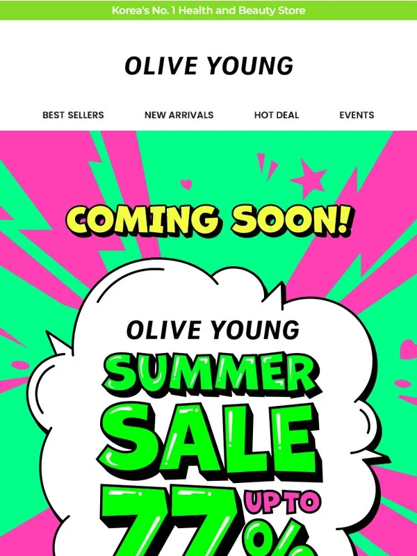 OLIVE YOUNG - (AD) ?Countdown to SUMMER SALE: Claim UNLIMITED 35% OFF Coupon Now-Downloadable ONLY for 2 DAYS?