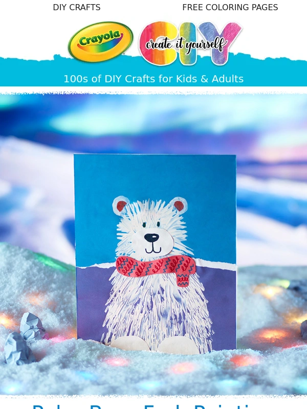 Crayola - ?‍❄️Paint a Polar Bear with Forks!