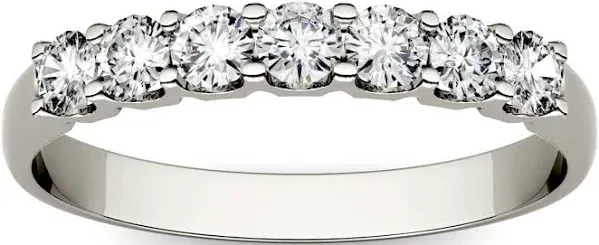 1-1/10 ct. t.w. Diamond Moissanite Anniversary Band in 14k White