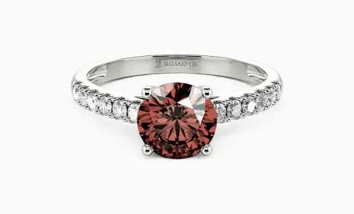 Stand By Your Side" 1ct Round Cut Side Stone Engagement Ring