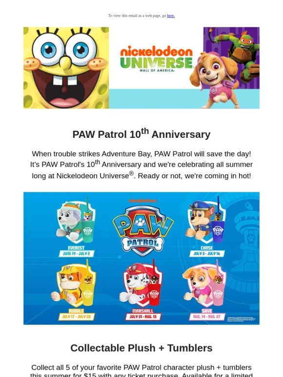 Mall of America - Celebrate PAW Patrol's 10th Anniversary