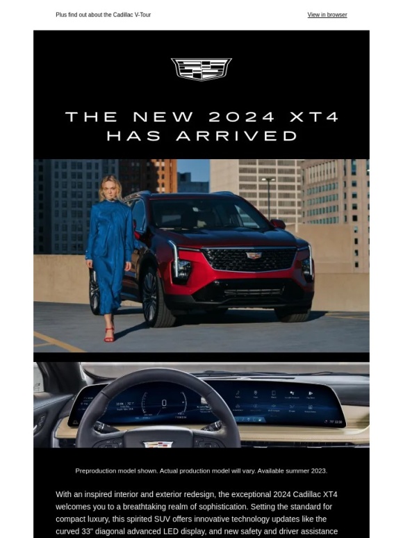 Cadillac - It’s time to discover the new 2024 XT4