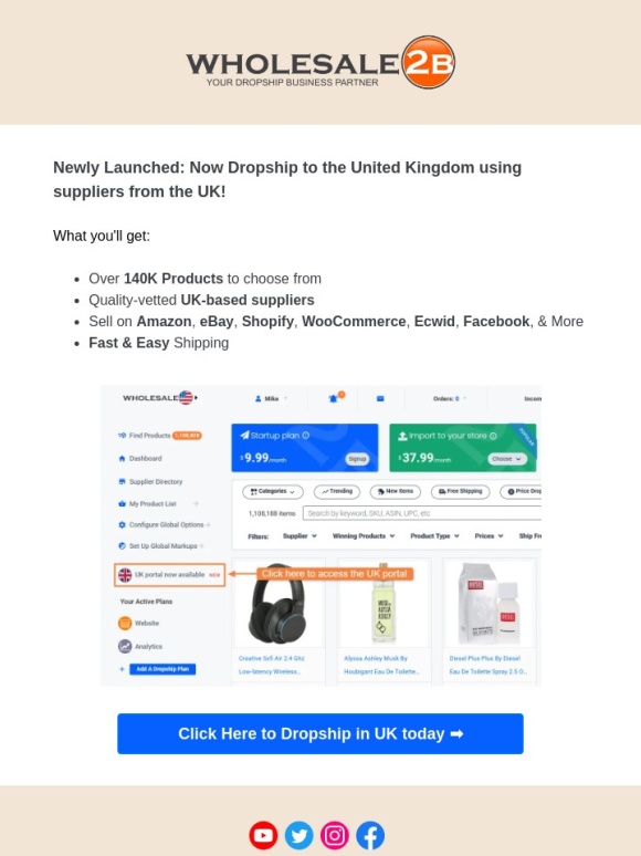 TLC - Dropship to UK with UK Suppliers ?