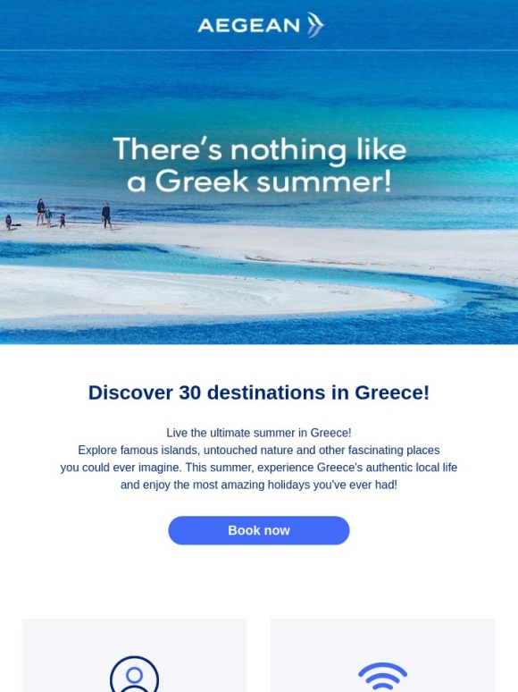 Aegean Airlines - Longing for that Greek summer feeling