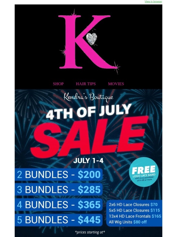 Kendra's Boutique - 4TH of JULY BLOWOUT? ??