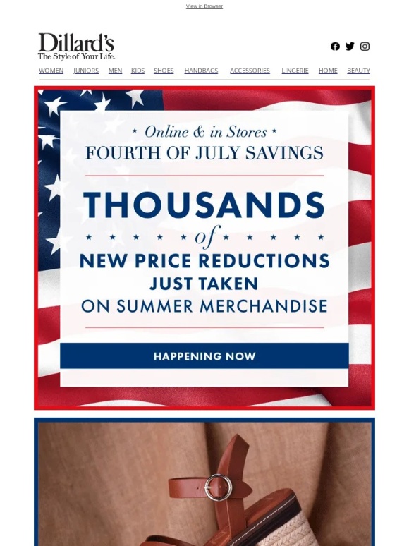Dillard's - Fourth of July Savings: Happening Now