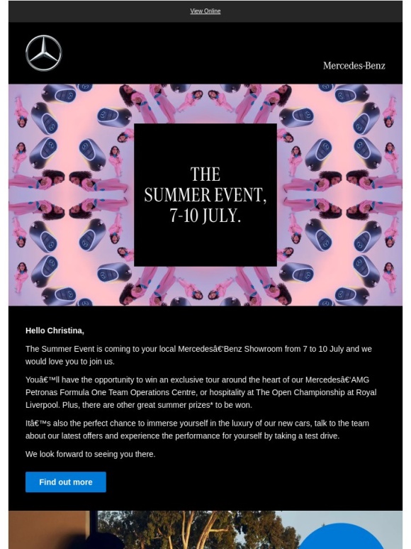 ⁣Mercedes-Benz UK - You're invited to our Summer Event from 7-10 July