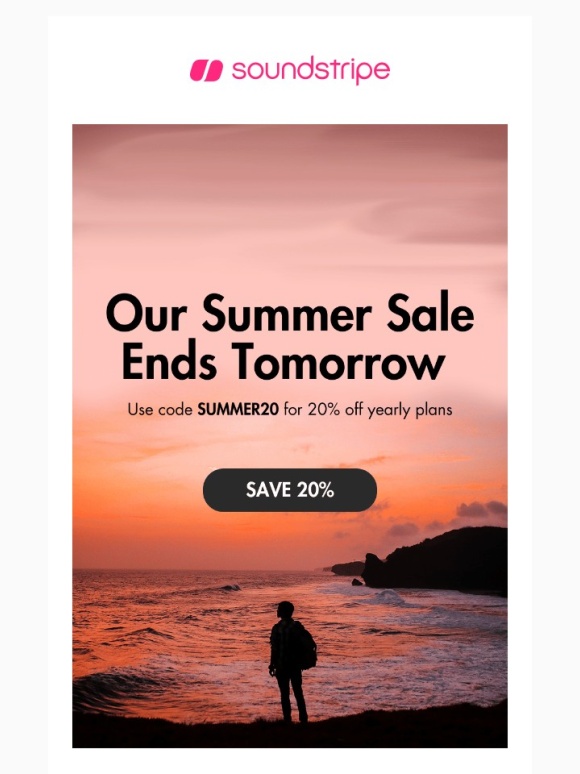 Soundstripe - 20% off ends tomorrow