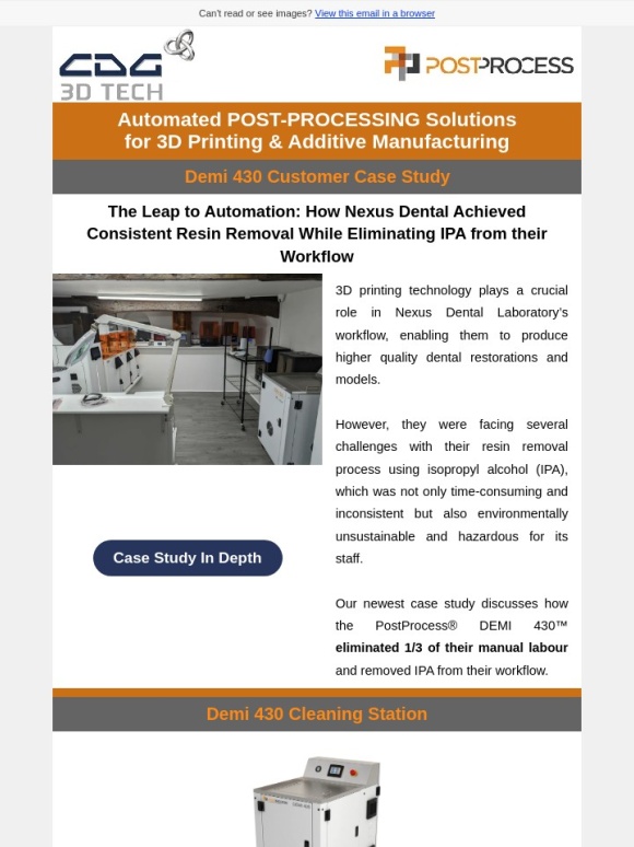 CDG - Automated Post-Processing solutions for Additive Manufacturing