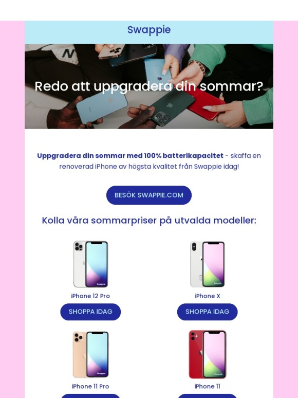 Swappie - Sista chansen! Kolla Swappies sommarpriser