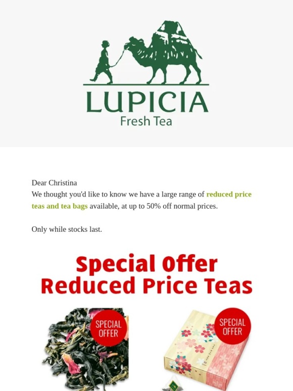 LUPICIA - Reduced Price Teas & Tea Bags - Up to 50% Off