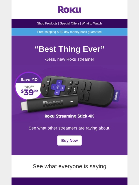 Roku - See what other streamers are raving about