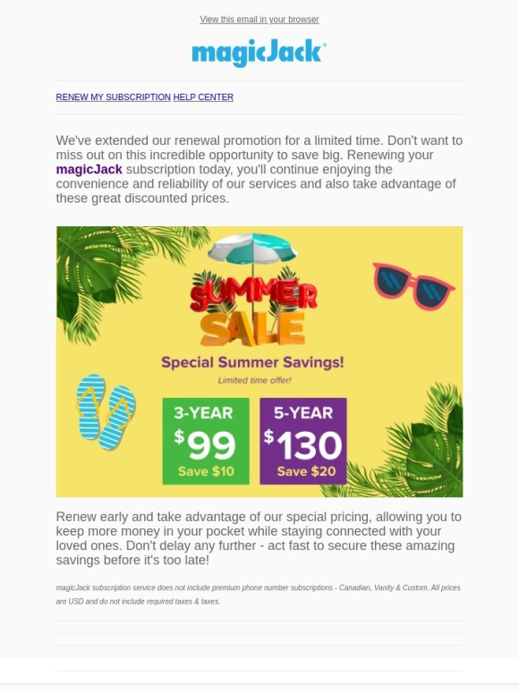 MagicJack - Don't Miss Out on the Renewal Promotion