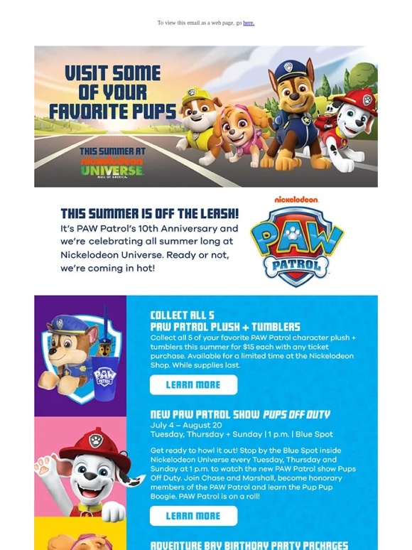 Mall of America - This Summer is Off the Leash with PAW Patrol