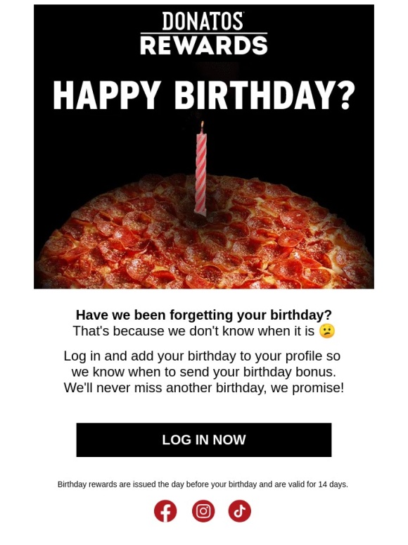 Donatos - Is today your birthday,Churchill?! ? 