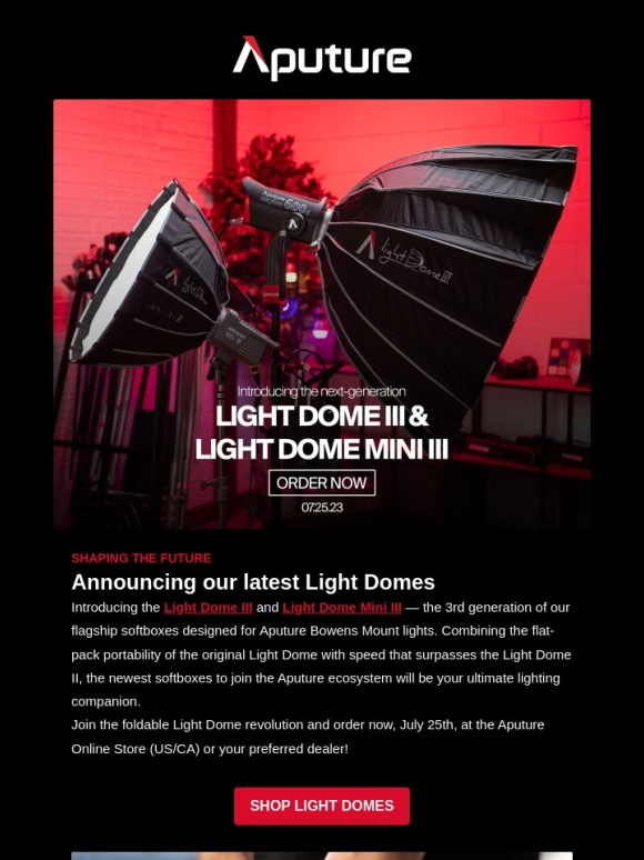 Aputure - ? Available Now: Introducing Light Dome III & Light Dome Mini III ?