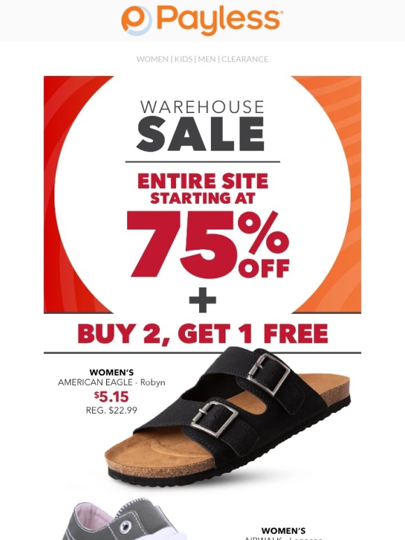 Payless - Buy two,get one free!? Open me