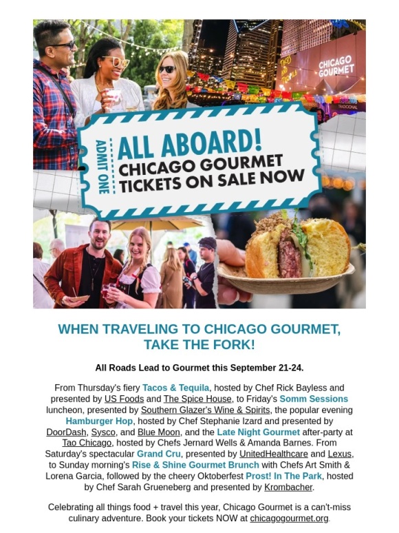 Lexus - Tickets on sale NOW for Chicago Gourmet 2023