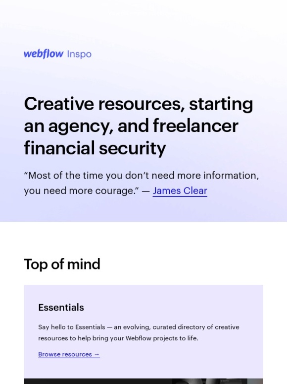 Webflow - Creative resources,starting an agency,and freelancer financial security ?