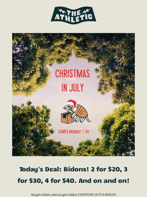 The Athletic - CHRISTMAS IN JULY! Day 4 Deal