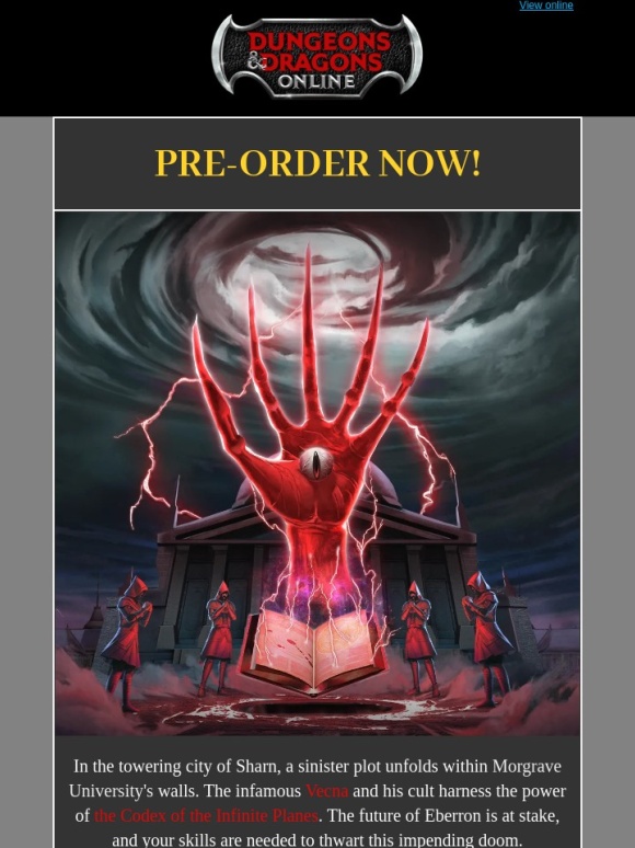 DDO - Get Ahead with the Vecna Unleashed Presale