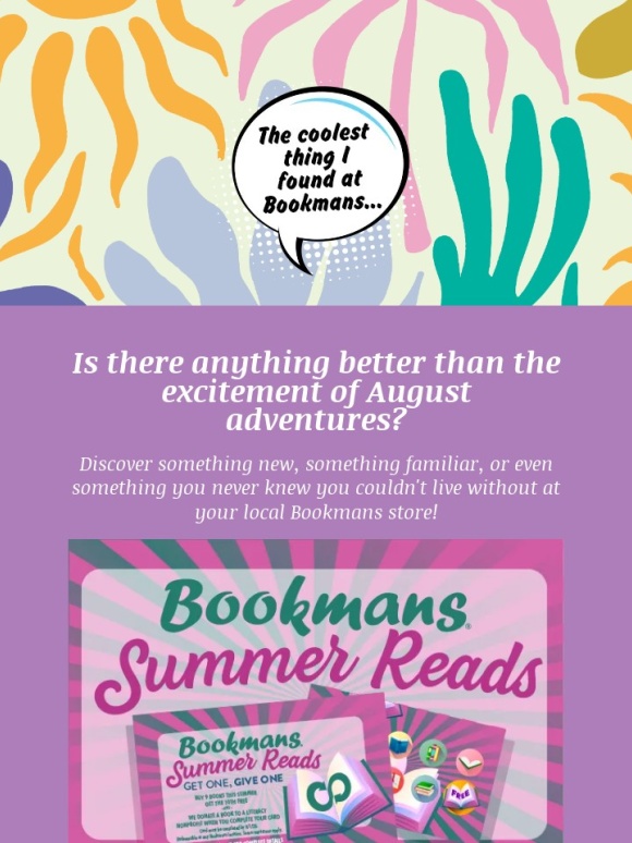 Bookmans - Back to School Finds and End-of-Summer Fun at Bookmans