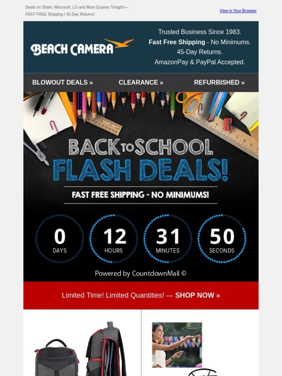 Beach Camera - ⏰Flash Deals End Midnight: Backpacks,MS Surface & More