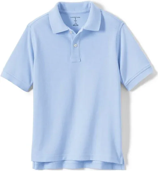 Lands' End Kids School Uniform Short Sleeve Mesh Polo Shirt