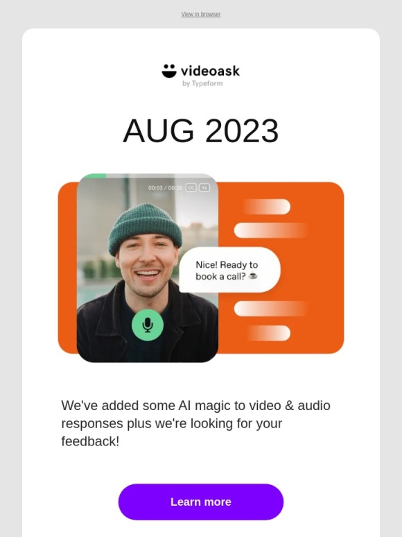 Typeform - ? AI Summary,webinar catch up and more