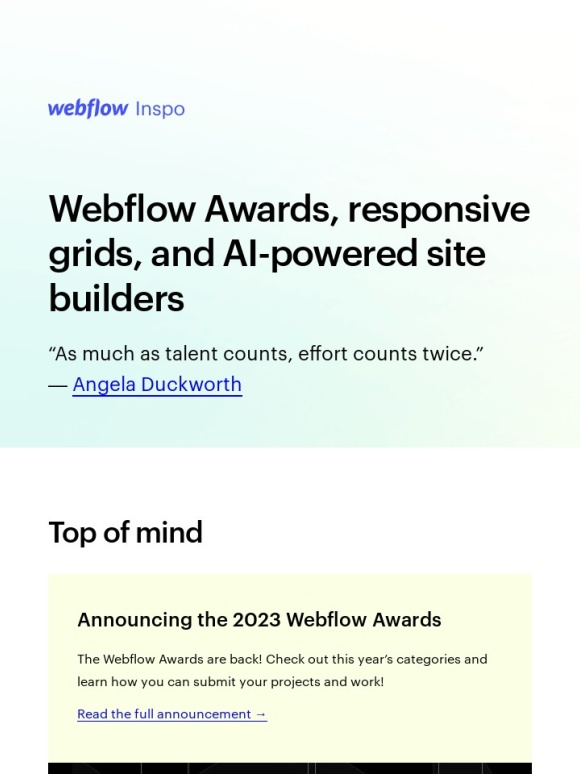 Webflow - Webflow Awards,responsive grids,and AI-powered site builders ?