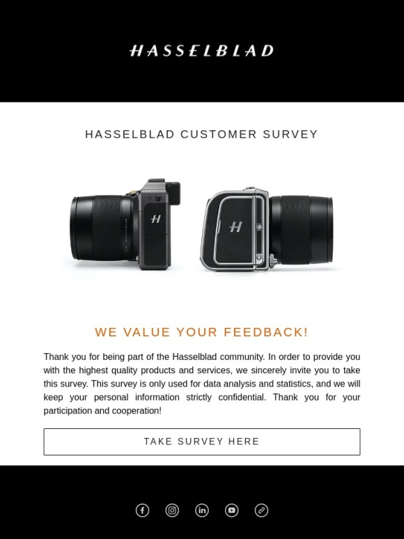 Hasselblad - We Value Your Feedback