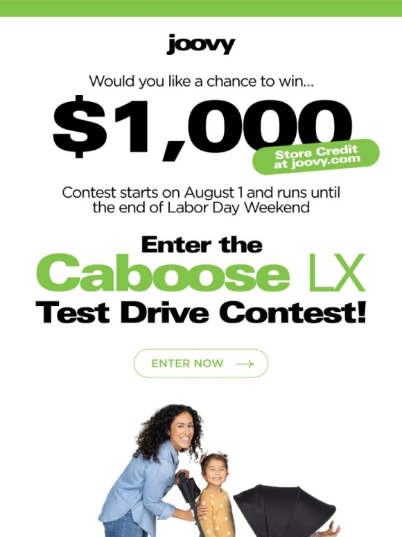 Joovy - Check out this chance to win a $1,000 joovy.com credit