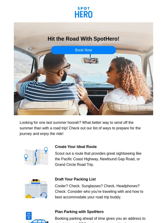 Spothero - Hit the Road for a Summer Send-Off