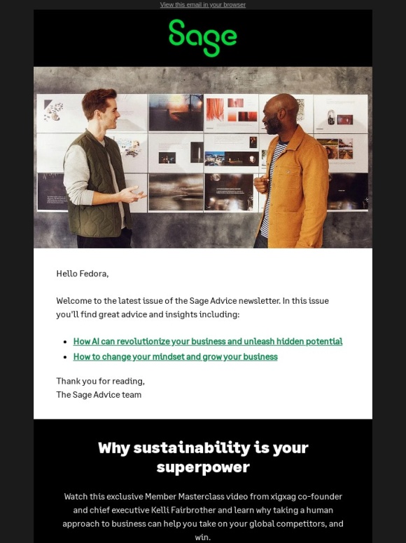 Sage - Sage Advice: Revolutionize your business with AI