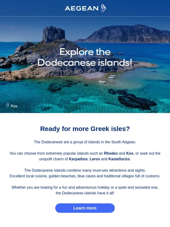 Aegean Airlines - Dive into the Dodecanese islands