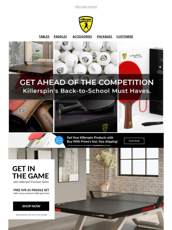 Killerspin - Our Back To School Offer