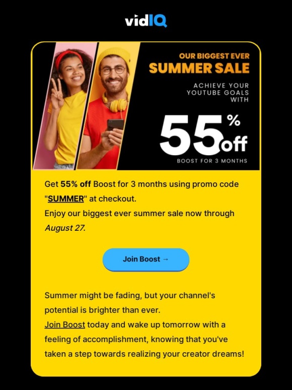 vidIQ - Summer's fading,but your YouTube potential isn't