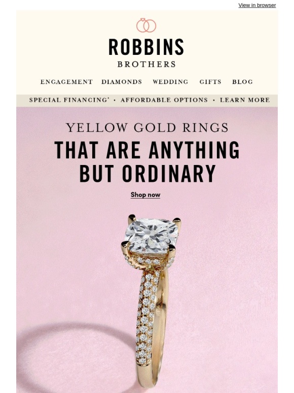 Robbins Brothers - Your new favorite yellow gold engagement rings