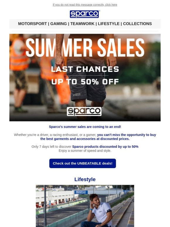 Sparco - Hurry Up! Sparco's Summer Sales are coming to an end