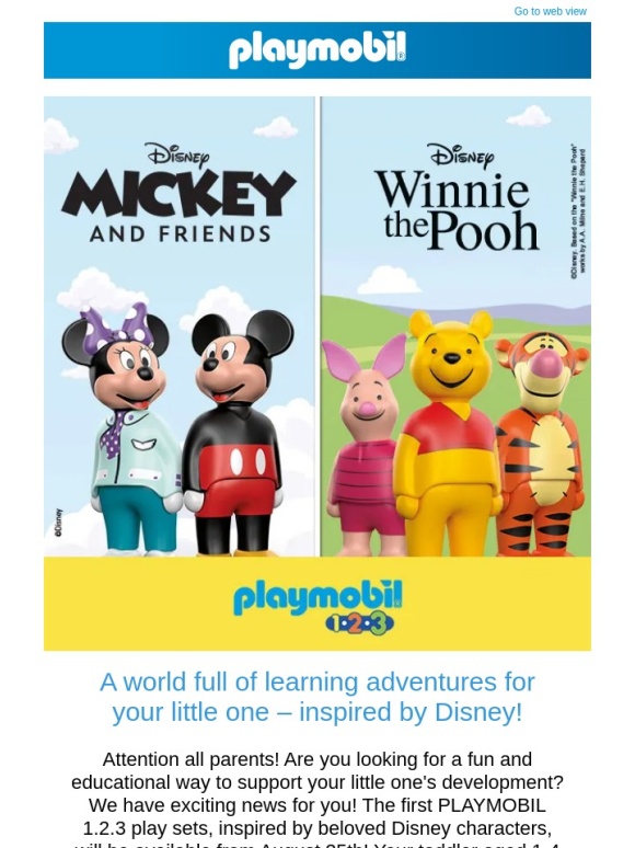 Playmobil - PLAYMOBIL 1.2.3 & DISNEY for toddlers