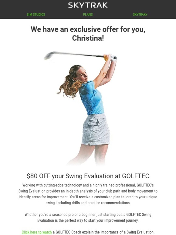 GOLFTEC - SkyTrak Member Exclusive Offer