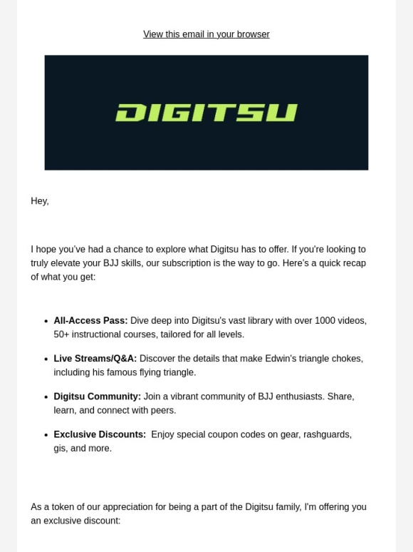 Digitsu - Unlock Your Exclusive BJJ Benefits + Special Offer