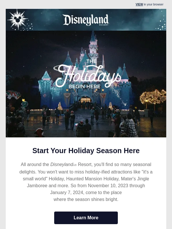 Disneyland - The Holidays Begin Here at the DISNEYLAND