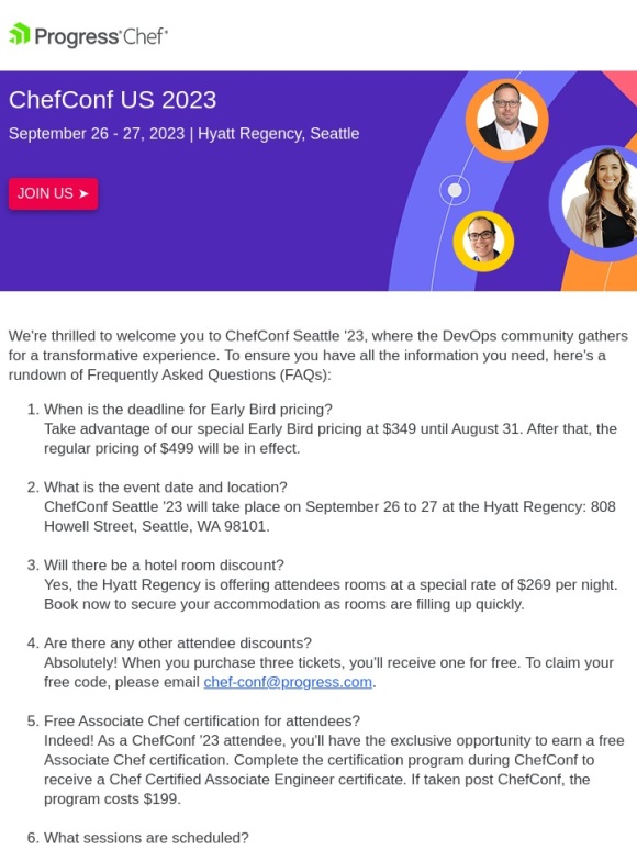 telerik - Your Ultimate Guide to ChefConf Seattle '23: FAQs