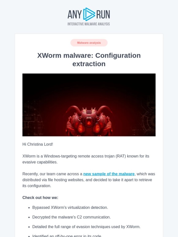 ANY - New XWorm variant: Configuration extracted
