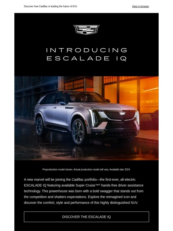 Cadillac - The all-electric ESCALADE IQ is coming