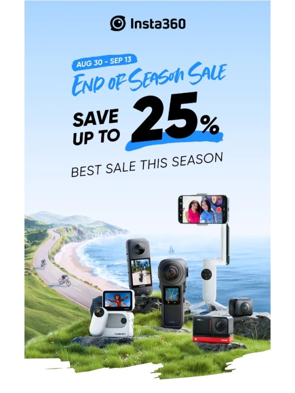 Insta360 - End of Season Sale ? Awesome cams + gear